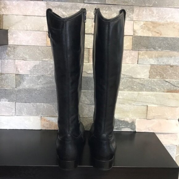 Frye Melissa Knee-high Zip Riding Moto Leather Boot - Picture 10 of 12